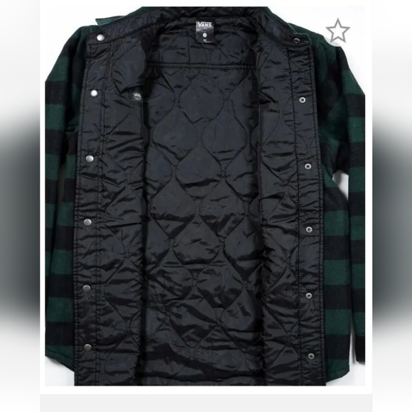 VANS Men's Reversible Jacket - Green/Black - Picture 2 of 10